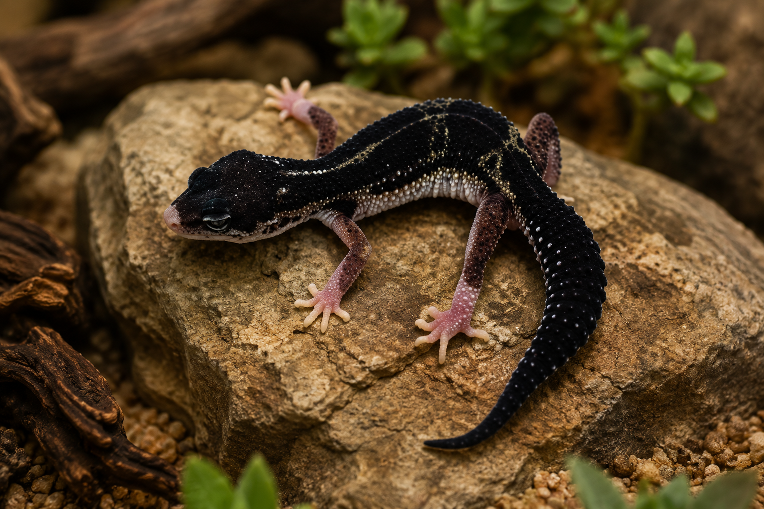 BLACK NIGHT AXANTHIC MACK SNOW ECLIPSE LEOPARD GECKO Eublepharis macularius