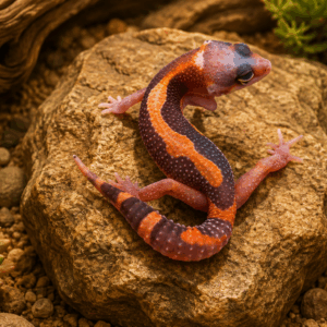 BLACK WATER LEOPARD GECKO (Eublepharis macularius)