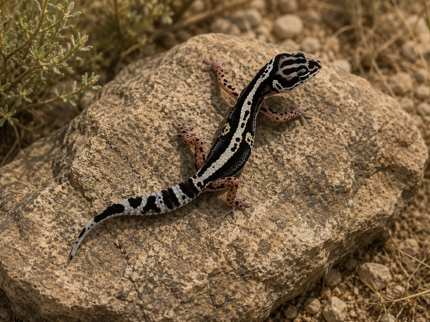 GEM SNOW BOLD STRIPE LEOPARD GECKO (Eublepharis macularius)