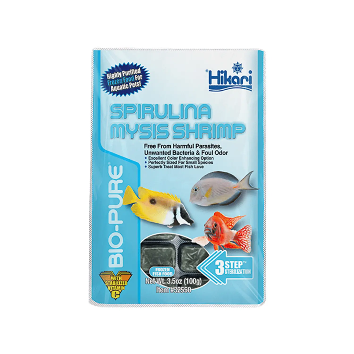 Spirulina Mysis Shrimp Cube 3.5 Oz